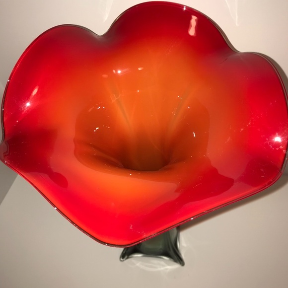 Large Murano Glass Calla Lilly vase